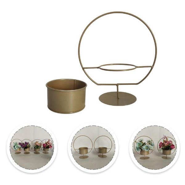 

1set iron flower bucket creative art unique deskbasket gift wrap