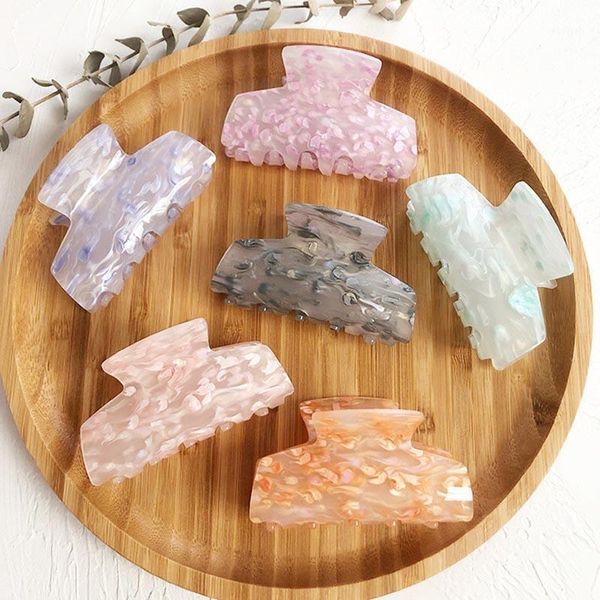 

acrylic hair claw crab clamps simple fashion female clips casual beautiful make up accessories headwear1