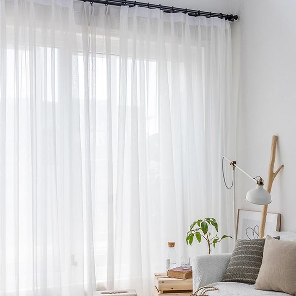 

tulle curtains for living room bedroom kitchen solid sheer window treatment voile organza fabric drap customize curtain & drapes