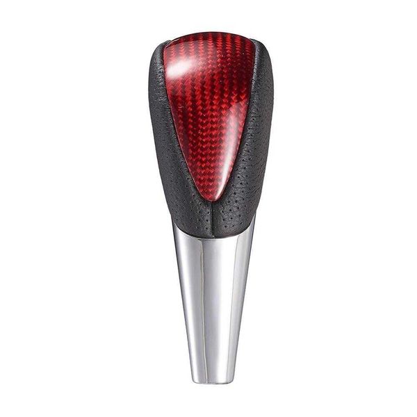 

automatic at car gear knob carbon fiber look leather gear stick shifter knob high quality