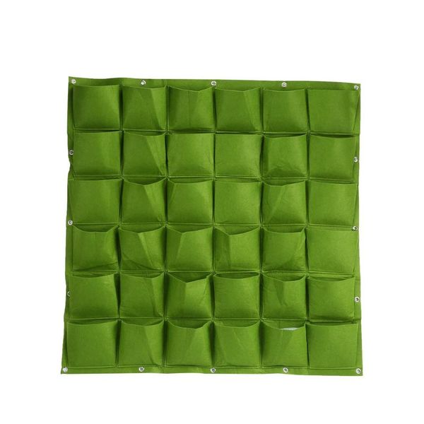 

planters & pots 18/25/36 pocket planting bags vertical hanging wall plant growth bag yard garden decoration tools 100x50cm/100x100cm