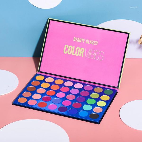 

colors beauty glazed eyeshadow palette glitter eye shadow waterproof long lasting make up pallet shimmer fashion women1