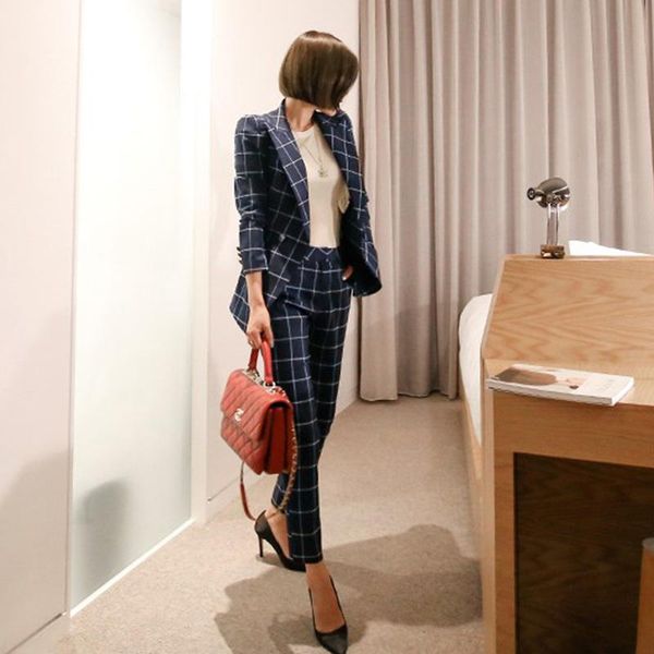 

womens two piece sets korean woman clothes plus size tweed tracksuit lattice women's overalls suits pants, White