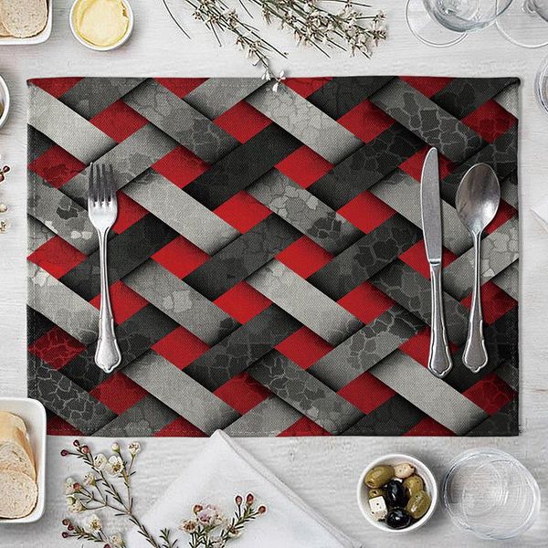 

mats & pads geometric rope mat tableware drink cup for kitchen dining table mat placemat accessories