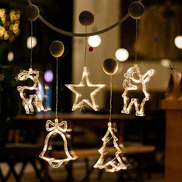 

strings moon star snow light santa claus elk led string christmas lighting holiday curtain wedding party fairy