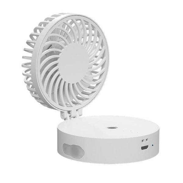 

portable summer mini handheld folding fan usb rechargeable air conditioning humidifier with colorful led night light electric fans