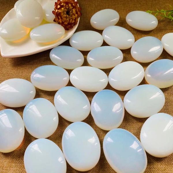 

decorative objects & figurines wholesale natural crystal higt quality hand carving opalite lucky plam stone geomantic omen and gifts yjl
