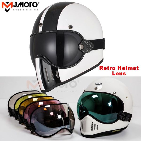 

motorcycle helmets fit retro helmet visor bubble shield lens accessories moto