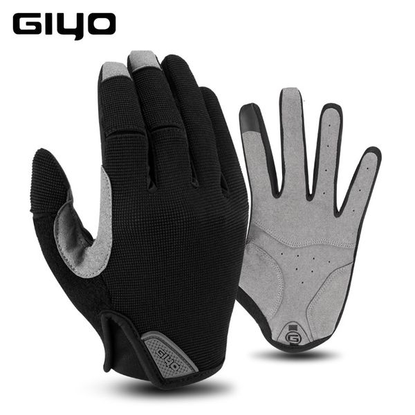 

gloves giyo bicycle mountain bike touch screen windproof warm men' and women' autumn winter -05 cycling supplies, Blue;gray