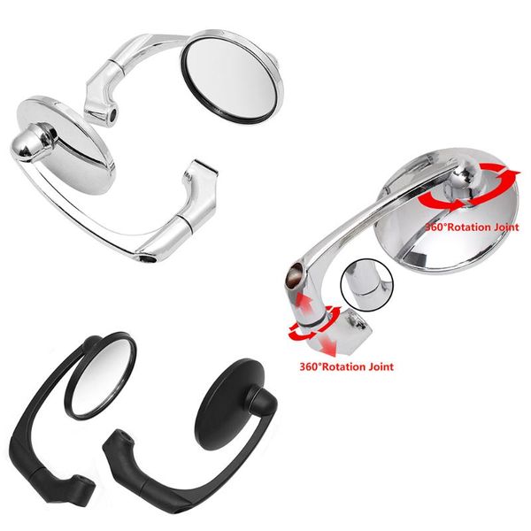 

motorcycle mirrors 10mm universal rearview side mirror with screws round retro modified motorbike cafe racer rear view