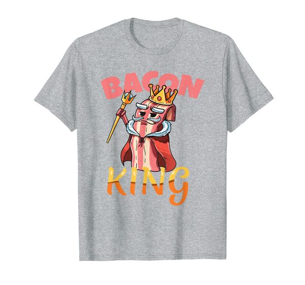 

bacon king of meats salted thin crispy pork belly lover gift t-shirt, White;black