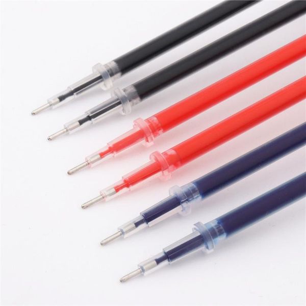 

refills 10pcs black blue red ink refill gel pen fine nib cartridge school student office stationery, Black;red