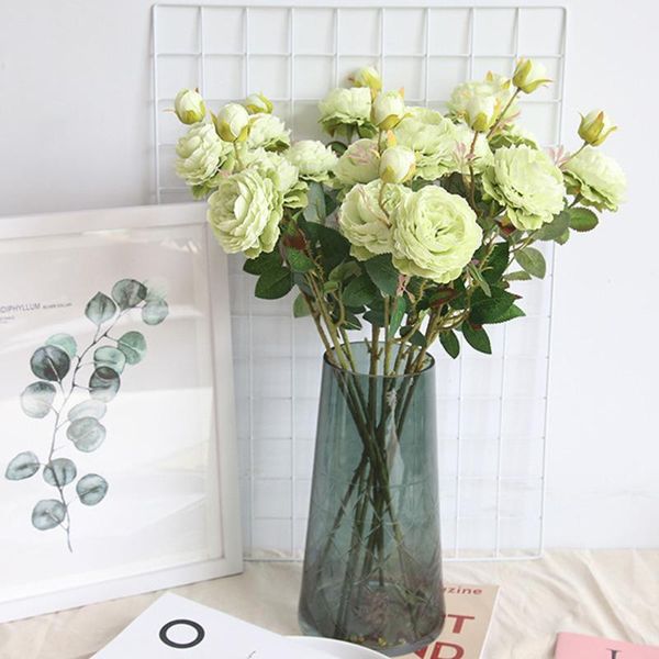 

artificial flowers fake western rose flower peony bridal wedding decoration home decor merry christmas decorative & wreaths