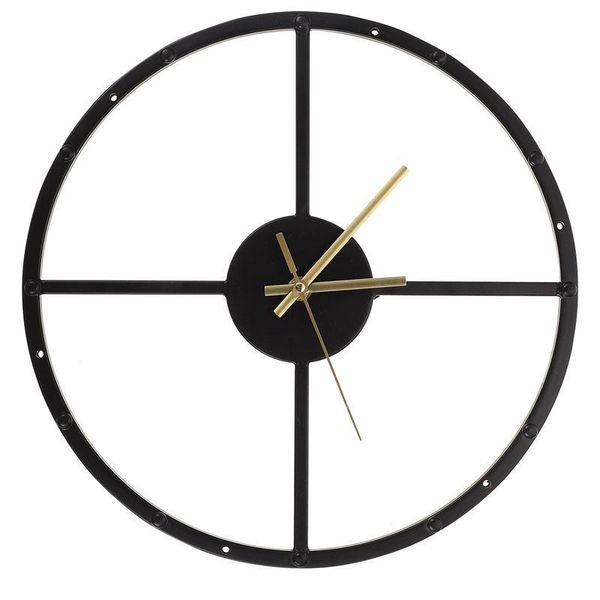 

wall clocks simple metal clock iron art silent living room round home decorations