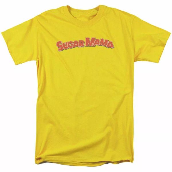 

sugar mama sugar mama t shirt mens licensed chewy caramel candy yellow, White;black