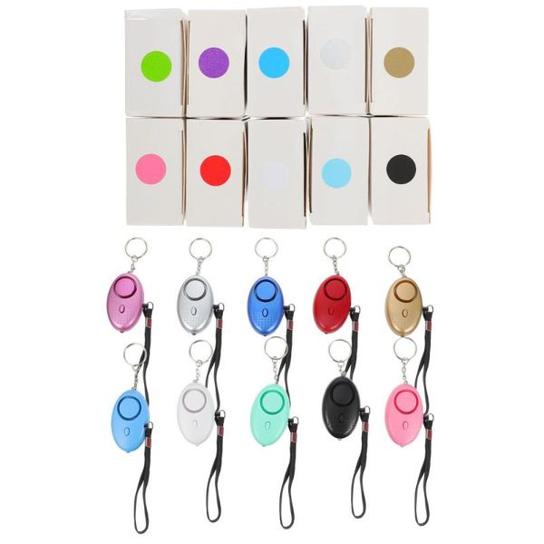 

alarm systems 10pcs personal keychain emergency safety with led light