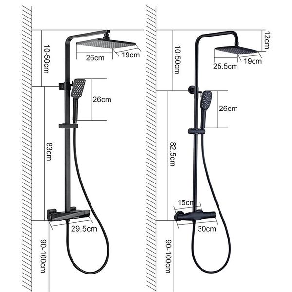 

bathroom shower sets selling thermostat tap black faucets water mixer waterfall faucet rainfall systems