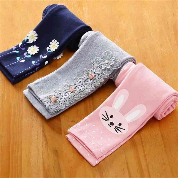 

girls leggings spring and autumn trousers princess all match slim fit outer wear pants childrens clothing, Blue