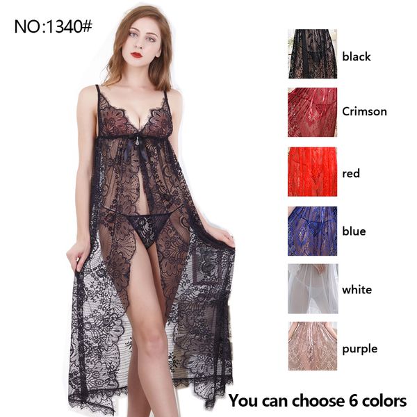 

no:1340#ms. set transparent mesh shawl skirt lace strap underwear three-piece suit wholesale and retail thong + bra ex-factory price, Black;white