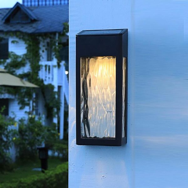 

outdoor wall lamps led solar light waterproof lighting powered glass for garden decoration street ornament