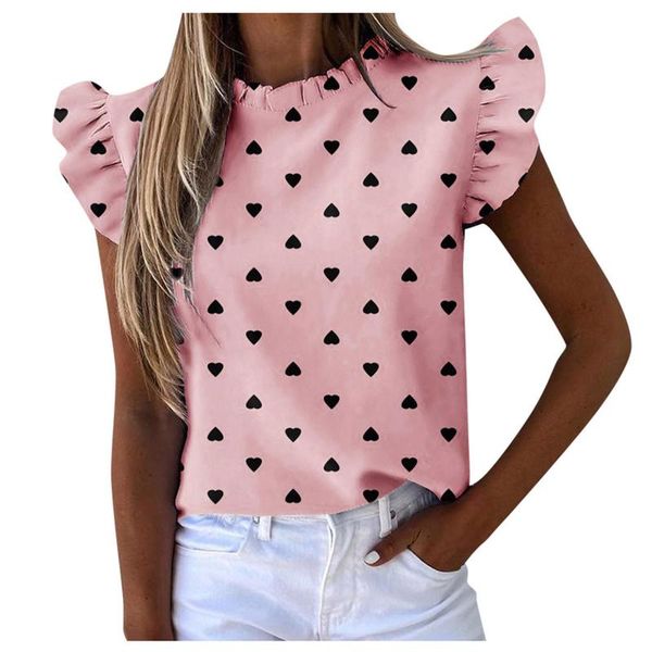 

women's t-shirt summer fashion shirt womens ruffle short sleeve t-shirts ladies casual daily female 2021, White