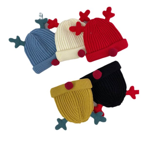 

kids hats girls boys caps autumn winter baby hat cartoon wool crochet knitted beanie cap warm accessories christmas 1-6t b8706, Yellow