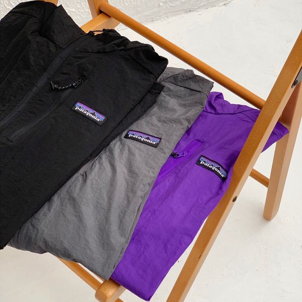 

patagonia men quick-drying hoodies spring summer autumn windrunner jacket thin coat,men sports windbreaker explosion couple sun protection c, Black