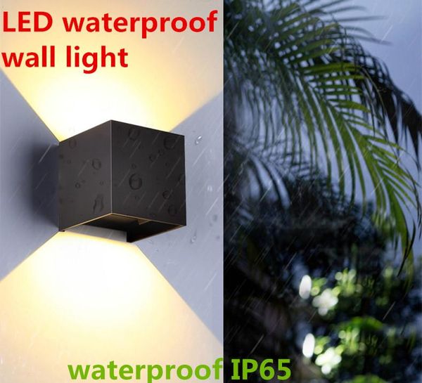 

wall lamp ip65 waterproof indoor & outdoor aluminum light surface mounted cube garden porch lamps