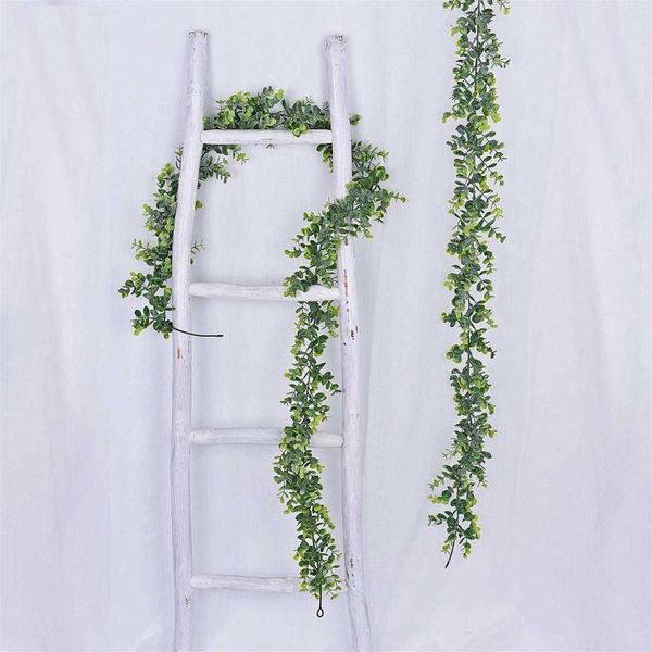 

2pcs/pack artificial garland for fake eucalyptu with leaves 6 inch green vine wedding arch wall decor decorative flowers & wreaths