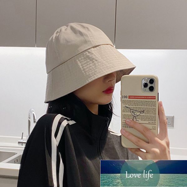 

big brim men and women bucket hat candy color sunscreen hat outdoor travel riding hat fisherman hip hop panama factory price expert design q, Blue;gray