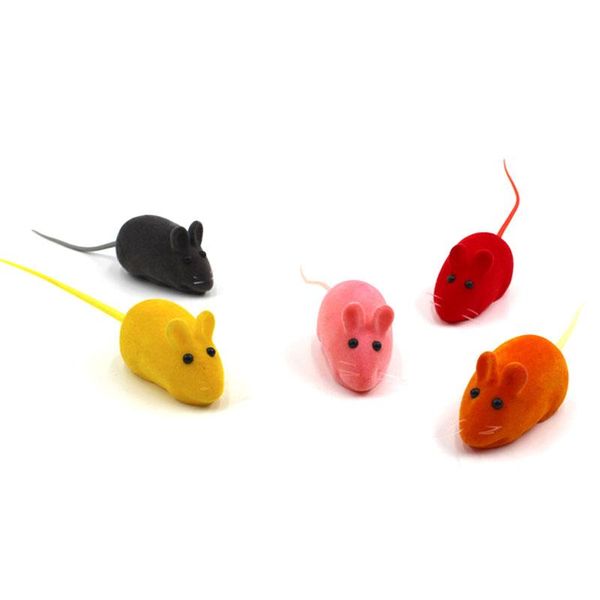 

cat toys pet toy false mouse colorful soft funny cute little mice kitten playing thin889