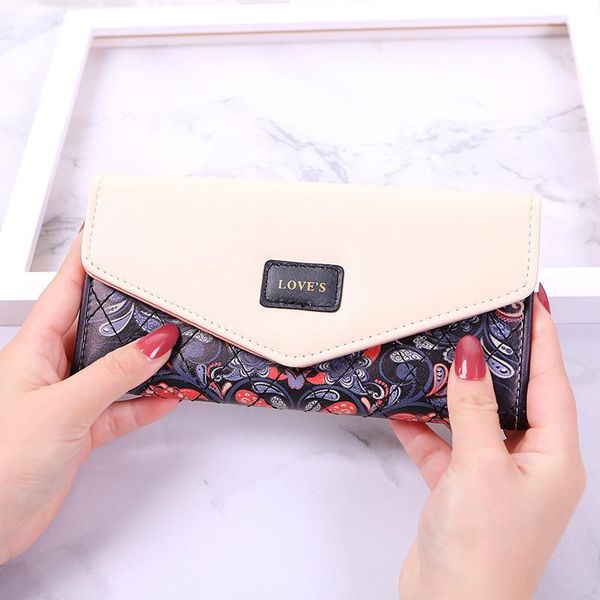 

wallets ladies wallet long creative rural small floral clutch 30% off, Red;black