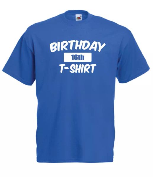 

birthday t shirt 16th xmas gift idea mens women t shirts multi-color s-2xl, White;black