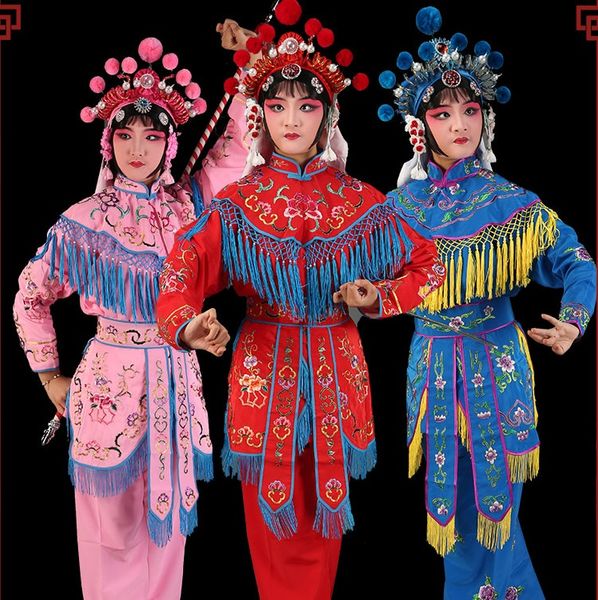 Китайский оперный драматический костюм, этническая одежда, женщина-солдат, одежда Дао Ма Дан, Женская одежда Янмэнь, общий сценический наряд, Мулан Му Гуйин
