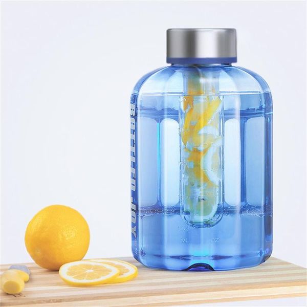 

water bottle 2.2l gallon sports with fruit filter drinking bottles motivational fitness gym tool bpa kettle cup jug