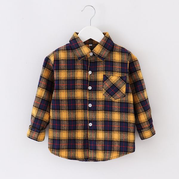 

2021 spring and autumn childrens plaid shirt casual korean fashion coat wholesale, White;black