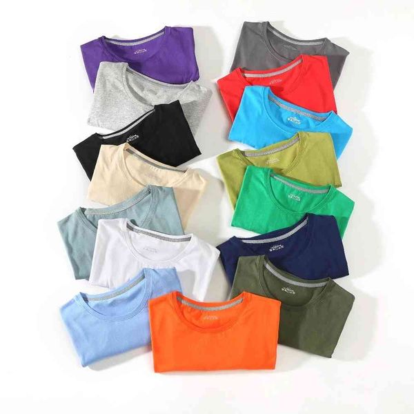 

women's sweaters 2021 ladies women's t-shirt 100% cotton summer short basic color solid shirt, White;black