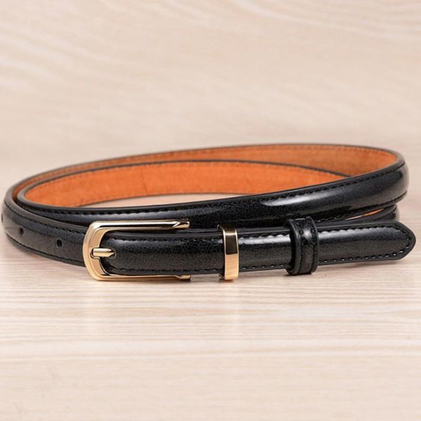 

100cm exquisite dress waist belt ladies women solid color thin pu fashion wild belts, Black;brown
