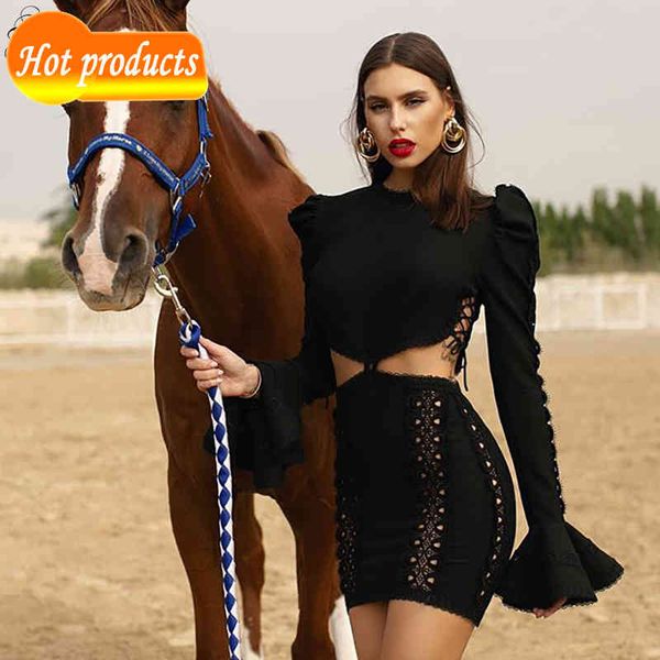 

two piece dress you women's dresses for important occasions cocktail party rentals couture hollow design dress bandage 9bdt, White