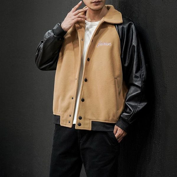 

men's jackets jacket 2021 autumn trendy casual wild handsome black clothes plus size 5xl windbreaker chaqueta, Black;brown