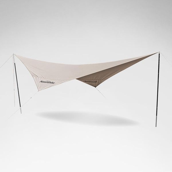 

tents and shelters naturehike 3-4 person ultra light portable camping sunscreen rainproof aluminum alloy rod outdoor picnic tarp tent nh20tm