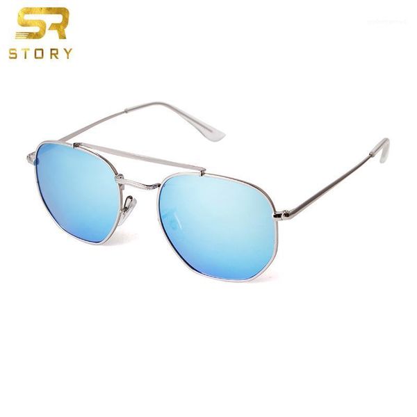

sunglasses story luxury men's polarized driving sun glasses for men women brand designer vintage black pilot uv400, White;black