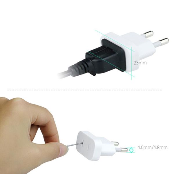 

smart power plugs 4.0/4.8mm converter travel adapter us to eu europe high sd&hi plug