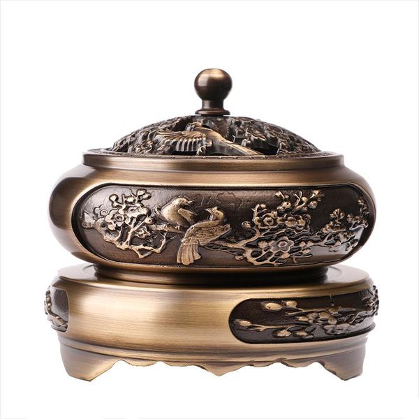 

fragrance lamps luxury plate incense burner metal cover statue smoke decor aroma porta incenso ea6xxl