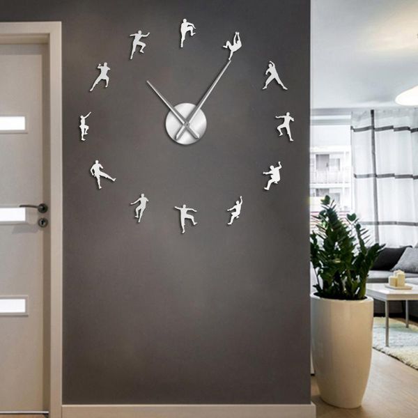 

wall clocks rock climbing artwork decorative big clock extreme sports bouldering frameless giant watch mountain climber timepieces