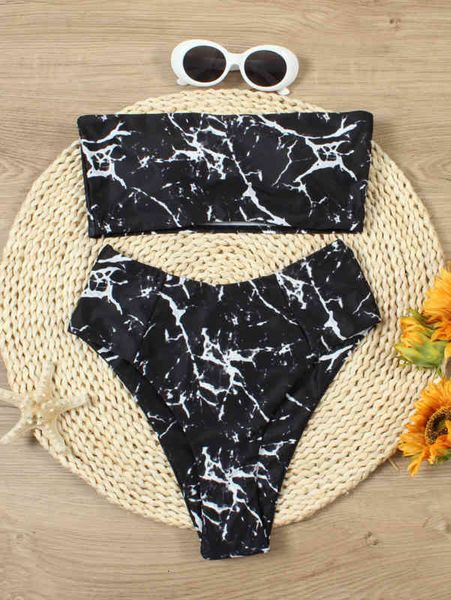 

bikini solid color bra bikini split two piece swimsuit, Black;white