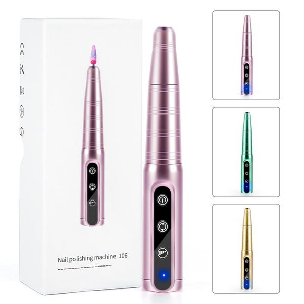 

nail drill & accessories cordless polishing machine 2500mah portable electric for manicure pedicure file kit salon tools