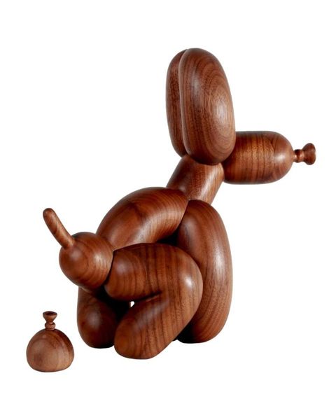 

decorative objects & figurines a wooden balloon dog sets up an art sculpture