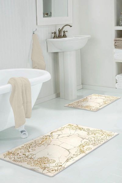

60x90 - 50x60 digital bath mat non-slip leather based set for closet tyldb-2387 mats