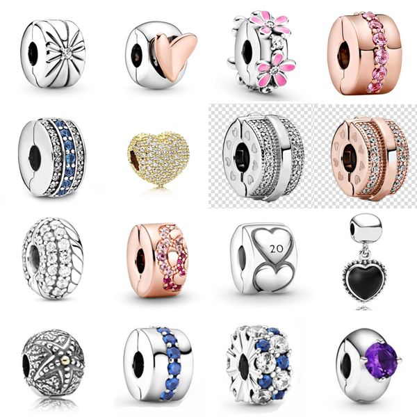 

new 2021 100% 925 sterling silver798614c01 sparkling sunburst clip and luxurious diy women original bracelet fashion jew elry gift, Black